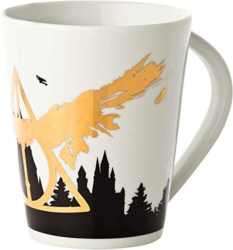 Fantasy-Tasse 'Heiligtümer des Todes' mit Echtgold I Kaffeebecher I Geschenk-Idee für Bücher-Fans I Kaffee-Tasse mit Echtgold-Dekor für Fantasy-Fans zum Geburtstag, zu Ostern oder zu Weihnachten von Booknerdshop