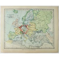 Jahrgang Karte Von Mitteleuropa in 1730 - Veröffentlicht Longmans Green Im Jahr 1905 von BooksMapsandStuff