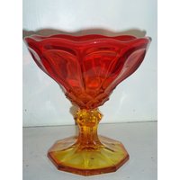 Herzstück Kompott Vintage 2-Ton Persimmon & Gelb - Le Smith Glas von BooksShop