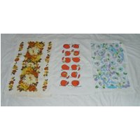 Kanone & Ohren Baumwolle Groovy 1970Er Jahre Set Von 3 Vintage Handtücher - Lila Blume, Braune Blume + von BooksShop