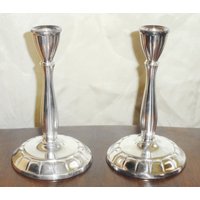 Kerzenhalter Wm A Rogers Oneida Ltd Set Mit 2 Kerzenhaltern Aus Silberblech von BooksShop