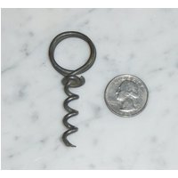 Korkenzieher Weinflaschenöffner Seltene Primitive Antike Finger Ring Metall von BooksShop