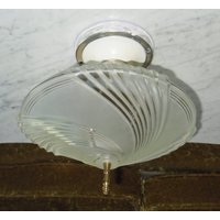 Pendelleuchte Leuchte Vintage 11-Zoll-Swirl-Wellenmuster Light Cover Shade Single Birne Union Gemacht von BooksShop