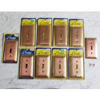Prestige Wand Lichtschalter Platte Von Mulberry T-Cpt Strukturierte Kupferfarbene Metallplattenabdeckungen New/Old Stock ~ Unbenutzt, 10Er-Set Nip von BooksShop