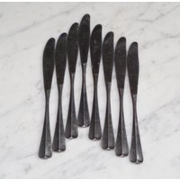 Set Mit 8 Gorham Edelstahl Ethan Allen Flachgriff Butter Streicher von BooksShop