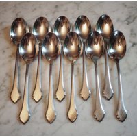 Wma Rogers Deluxe Edelstahl Oneida Sommer Nebel Herbst Glow 6 7/8 Zoll Set Mit 10 Gedeck Tisch Oval Suppenlöffel von BooksShop