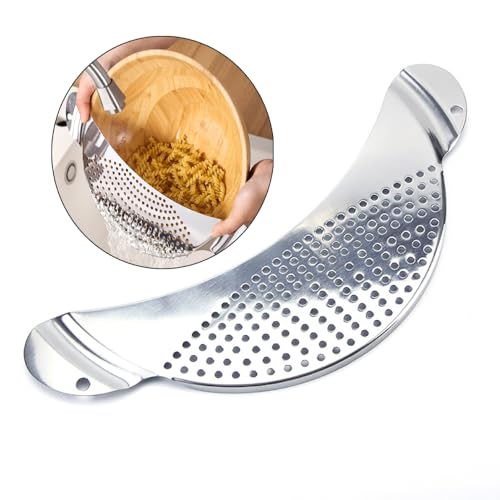 Boolico 26 cm Abtropfsieb Nudelsieb Edelstahl,Abgiesshilfe für Töpfe von Boolico