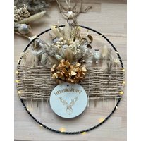 Led-Flower-Hoop, Trockenblumenring, Metallring, Natur Led-Flower-Hoop, Trockenblumenring, Metallring, Natur von BoomaFlowers22