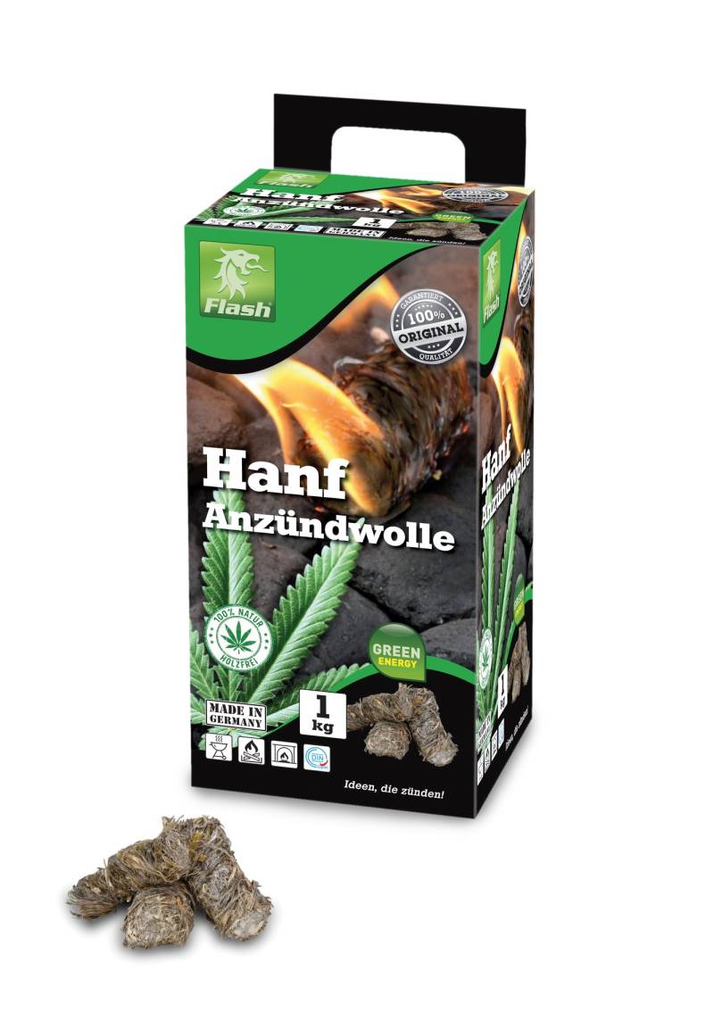 FLASH Hanf-Anzündwolle 1kg von Boomex