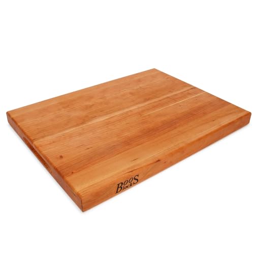 Boos Block Profi-Schneidebrett Kirschholz - 51 x 38 x 4 CM – Antibakteriell – Schneidebrett Dick - Hackbrett - Hackblock- Lebensmittelecht – Holzbrettchen Mit Griff - Holzbrett Deko - Servierbrett Boos Block Profi-Schneidebrett Kirschholz - 51 x 38 x 4 CM – Antibakteriell – Schneidebrett Dick - Hackbrett - Hackblock- Lebensmittelecht – Holzbrettchen Mit Griff - Holzbrett Deko - Servierbrett von John Boos