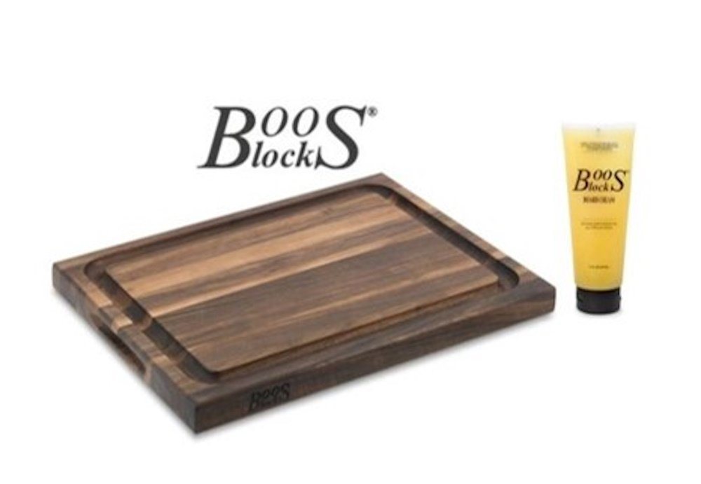 Boos Blocks Schneidebrett BOOS BLOCKS BLACK WALNUT Schneidebrett 51x38x4+ Pflegecreme #BB33 von Boos Blocks