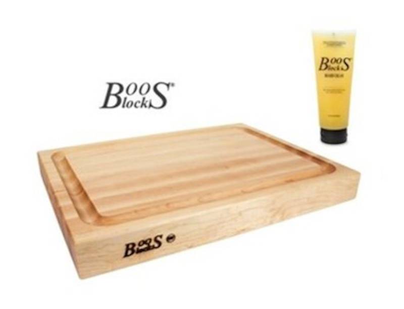 Boos Blocks Schneidebrett BOOS Blocks GROOVE Schneidebrett Ahorn 51x38x4 cm+ Pflegecreme #BB12 von Boos Blocks