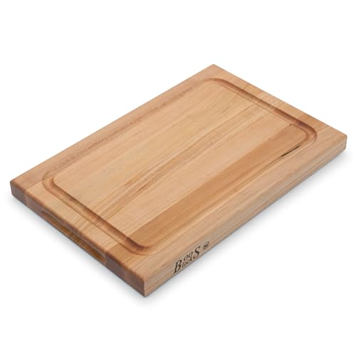Boos Blocks® BBQBD Pro Chef Ahorn Schneidebrett von John Boos - 46 x 31 x 4 cm - mit Saftrille, beidseitig verwendbar, seitlichen Griffmulden. von John Boos