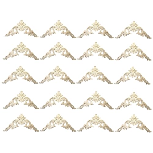 Booso 20Stück 15 X 15Cm Gummi Geschnitzt Ecke Onlay Applique Exquisite Unlackiert von Booso