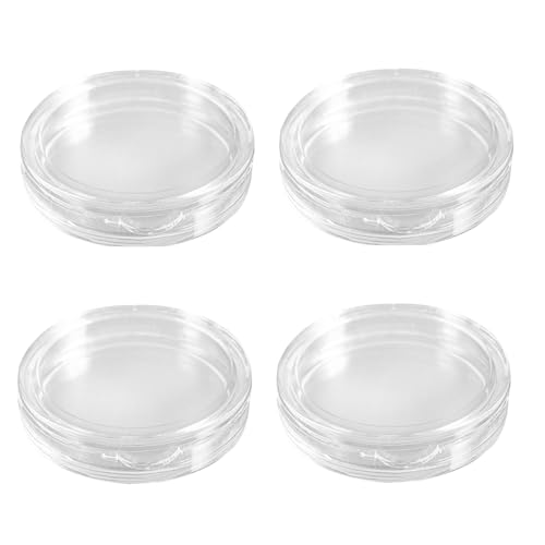 Booso 40 STK Kleine Runde Transparente Kunststoff-Muenzkapseln Box 18mm von Booso