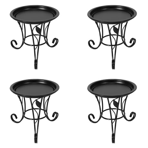 Booso 4X EuropäIschen Stil Einfache Mini BlumenstäNder Blumentopf Sukkulenten Blumenregal EisenstäNder Eisenplatte für Desktop Balkon von Booso