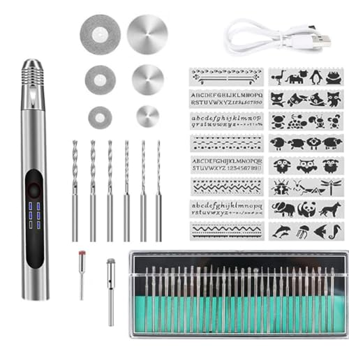 Booso Gravierstift, Customizer-Gravierstift, Gravierstift für Alle Materialien, Kabelloses Gravierstift-Set, Gravurwerkzeug-Set B Booso Gravierstift, Customizer-Gravierstift, Gravierstift für Alle Materialien, Kabelloses Gravierstift-Set, Gravurwerkzeug-Set B von Booso