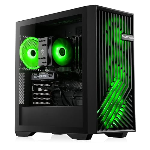 Boost Boxx Gaming PC mit Windows 11 Home, AMD Ryzen 7 7700 8X 3800 MHz, 1000 GB M.2 SSD, 16 GB DDR5-RAM, NVIDIA GeForce RTX 4060, Gigabyte Mainboard, USB 3.2, M10950H von Boost Boxx