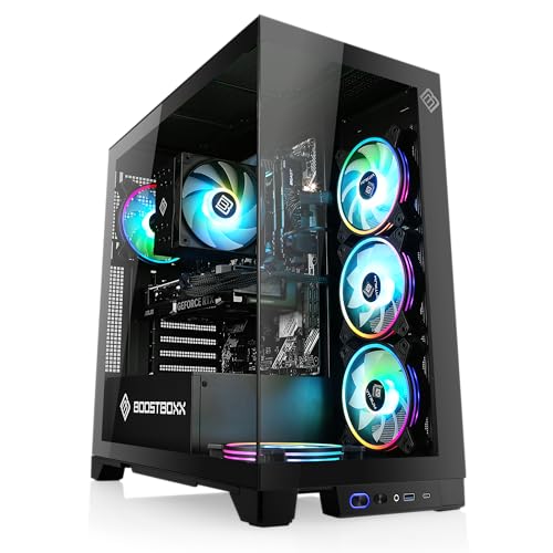 Boost Boxx Gaming PC mit Windows 11 Home, Intel Core i5-14500 6X 2600 MHz, 1000 GB M.2 SSD, 16 GB DDR5-RAM, NVIDIA GeForce RTX 4060, Gigabyte Mainboard, USB 3.2, M10640H von Boost Boxx