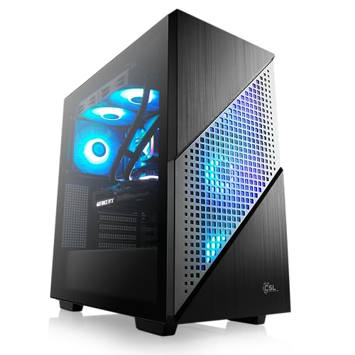 Boost Boxx Gaming PC mit Windows 11 Home, AMD Ryzen 7 7800X3D 8x4200 MHz, 1000 GB M.2 SSD, 16 GB DDR5-RAM, NVIDIA GeForce RTX 4070, HDMI, DisplayPort, USB 3.2, Advanced M10100H von Boost Boxx