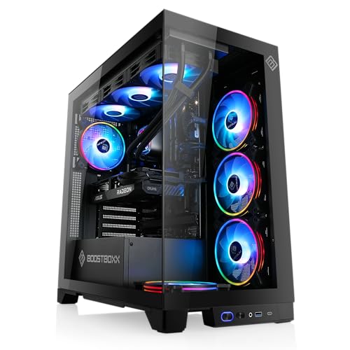Gaming PC mit Windows 11 Home, AMD Ryzen 7 9700X 8X 3800 MHz, 2000 GB M.2 SSD, 32 GB DDR5-RAM, Radeon RX 7800 XT, MSI Mainboard, USB 3.2, M11670H von Boost Boxx