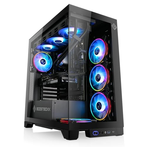 Gaming PC mit Windows 11 Home, Intel Core i7-14700KF 8X 3400 MHz, 2000 GB M.2 SSD, 32 GB DDR5-RAM, GeForce RTX 4060, MSI Mainboard, USB 3.2, M10970H von Boost Boxx