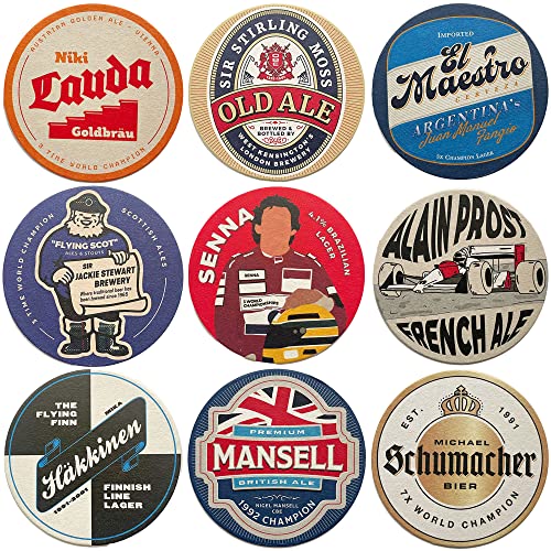 Bierdeckel Formel 1 Legenden x9 von Boot & Ball