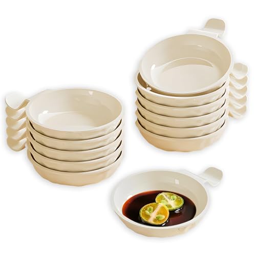 Bootoow Dipschalen, 12 Stk Dip Schüsseln,Sojasauce Schälchen Snackteller Snackschale Dip Schüsseln Saucenschalen Kleine Schalen Für Dips,Kleine Schälchen Für Dips Dip Schälchen Set Gewürzschalen von Bootoow