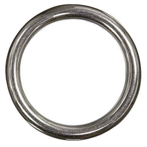 2 Stück Ring 8 x 40 mm geschweißt, poliert - Edelstahl A4 von BOOTSTEILE BRAUER