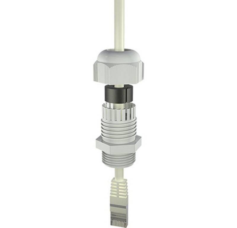 Bopla Kabelverbinder-Sortiment Bopla 12002414 Kabelverschraubung M25 Polyamid 6 Lichtgrau (RAL 7035, MBF 25C-USB Kabelverschraubung-compact von Bopla