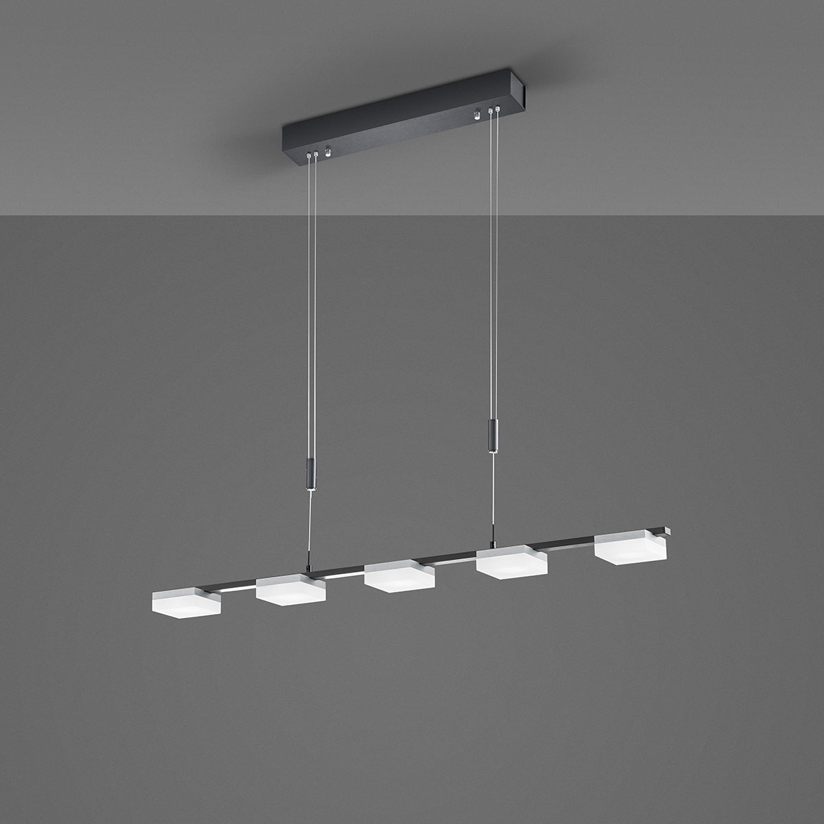 Bopp Plus Quad Led Hängelampe Fünfflammig Schwarz/Alu Hängeleuchte Lampe Leuchte B-Ware von Bopp Plus