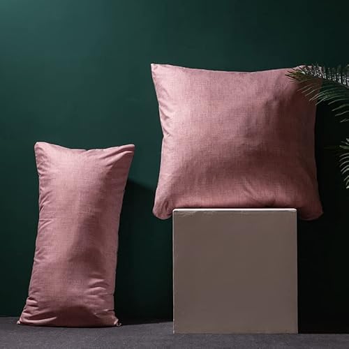 Boqingzhu 2er Pack Kissenbezug 40x80cm Uni Altrosa Rosa Grau Anthrazit Hochwertig Wende Kopfkissenbezug 100% Microfaser von Boqingzhu