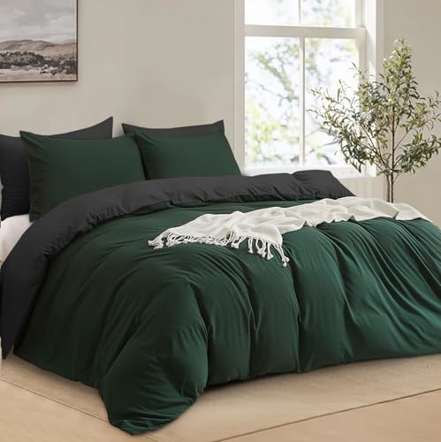 Boqingzhu Baumwolle Bettwäsche 200x200cm Grün Dunkelgrün Grau Doppelbett Weich Renforce Wende Baumwollbettwäsche Bettbezug 200x200cm und 2 Kissenbezüge 80x80cm mit Reißverschluss Boqingzhu Baumwolle Bettwäsche 200x200cm Grün Dunkelgrün Grau Doppelbett Weich Renforce Wende Baumwollbettwäsche Bettbezug 200x200cm und 2 Kissenbezüge 80x80cm mit Reißverschluss von Boqingzhu