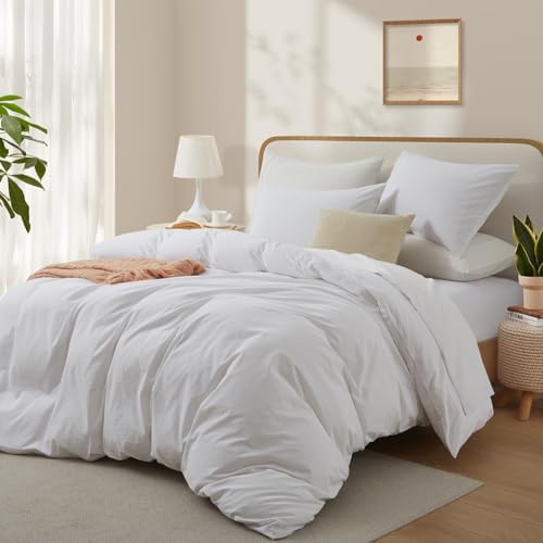 Boqingzhu Baumwolle Bettwäsche 200x200cm Weiß Einfarbig Uni Ästhetik Doppelbett Weich Renforce Baumwollbettwäsche Bettbezug 200x200cm und 2 Kissenbezüge 80x80cm mit Reißverschluss Boqingzhu Baumwolle Bettwäsche 200x200cm Weiß Einfarbig Uni Ästhetik Doppelbett Weich Renforce Baumwollbettwäsche Bettbezug 200x200cm und 2 Kissenbezüge 80x80cm mit Reißverschluss von Boqingzhu