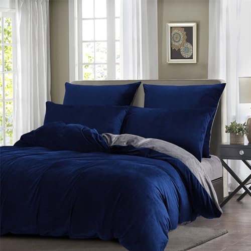 Boqingzhu Flanell Winter Bettwäsche 200×200cm Plüsch Biber Blau Dunkelblau Grau Warm Kuschelig Flauschig Wende Bettwäsche Teddy Fleece Samt Cashmere Touch Bettbezug 200×200cm Boqingzhu Flanell Winter Bettwäsche 200×200cm Plüsch Biber Blau Dunkelblau Grau Warm Kuschelig Flauschig Wende Bettwäsche Teddy Fleece Samt Cashmere Touch Bettbezug 200×200cm von Boqingzhu