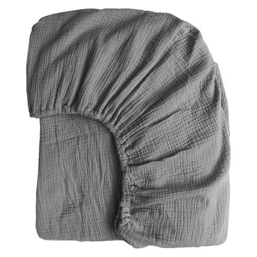 Boqingzhu Muslin Baumwolle Spannbettlaken 160x200cm Grau Dunkelgrau Anthrazit Atmungsaktiv Kühlend Sommer Weich Hautfreundlich Spannbetttuch Bettlaken für Matraze bis 30cm Boxspringbett Topper Boqingzhu Muslin Baumwolle Spannbettlaken 160x200cm Grau Dunkelgrau Anthrazit Atmungsaktiv Kühlend Sommer Weich Hautfreundlich Spannbetttuch Bettlaken für Matraze bis 30cm Boxspringbett Topper von Boqingzhu