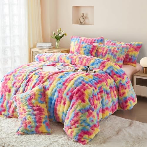 Boqingzhu Plüsch Bettwäsche 200x220cm Bunt Kuschelig Flauschig Warm Winter Flanell Fleece Bettwäsche Set Kaninchen Kunstfell Bettbezug mit Reißverschluss und Kissenbezug 80x80cm Boqingzhu Plüsch Bettwäsche 200x220cm Bunt Kuschelig Flauschig Warm Winter Flanell Fleece Bettwäsche Set Kaninchen Kunstfell Bettbezug mit Reißverschluss und Kissenbezug 80x80cm von Boqingzhu