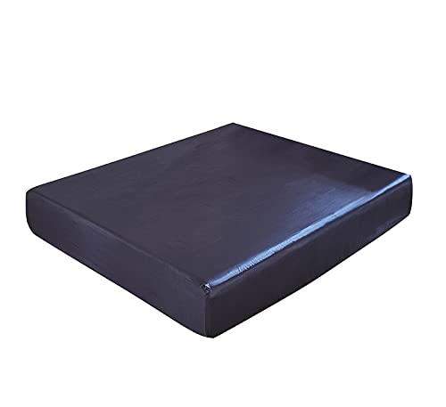 Boqingzhu Satin Spannbettlaken 180x200cm Blau Uni Seide Spannbetttuch Microfaser Bettlaken für bis 30cm Matraze von Boqingzhu