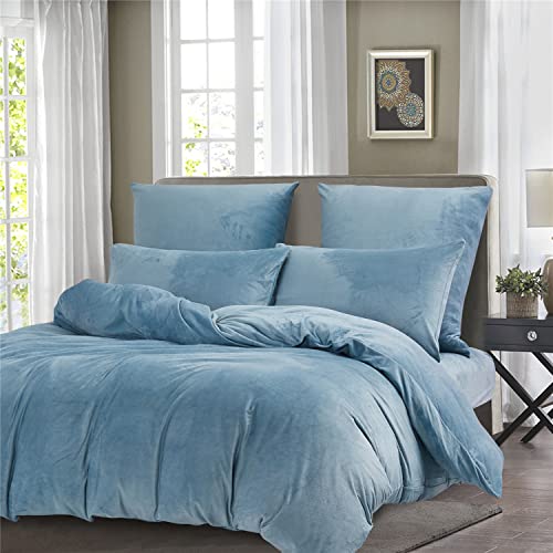 Boqingzhu Winter Bettwäsche 155×220cm Plüsch Blau Hellblau Biber Flanell Warm Kuschelig Flauschig Bettwäsche Teddy Fleece Samt Cashmere Touch Bettbezug 155×220cm mit Reißverschluss Boqingzhu Winter Bettwäsche 155×220cm Plüsch Blau Hellblau Biber Flanell Warm Kuschelig Flauschig Bettwäsche Teddy Fleece Samt Cashmere Touch Bettbezug 155×220cm mit Reißverschluss von Boqingzhu