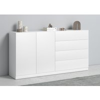 borchardt Möbel Sideboard "Vaasa, Kommode mit 2 Türen und 4 Schubkästen auf Kugelführungen" Sideboard Breite 152 cm, Höhe 79 cm, mit Push-to-open-Funktion von Borchardt Möbel