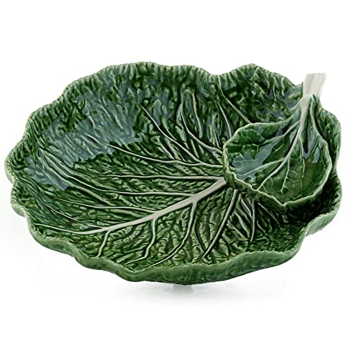 Bordallo Pinheiro Green Cabbage Chip- und Dipschale, 20,3 cm von Bordallo Pinheiro