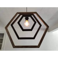 Capri-Kronleuchter Aus Holz, Aufhängung Einer Holzleuchte, Moderne Hängelampe, Deckenlampe, Pendelleuchte Holz von Bordeauxartnature