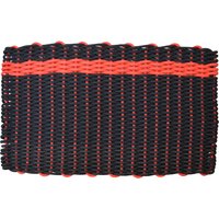 Schwarz Mit Rotem Akzent Streifen - Handgewebte Seil Türmatte Teppich Veteran Made Schwarz Mit Rotem Akzent Streifen - Handgewebte Seil Türmatte Teppich Veteran Made von BoredParacord
