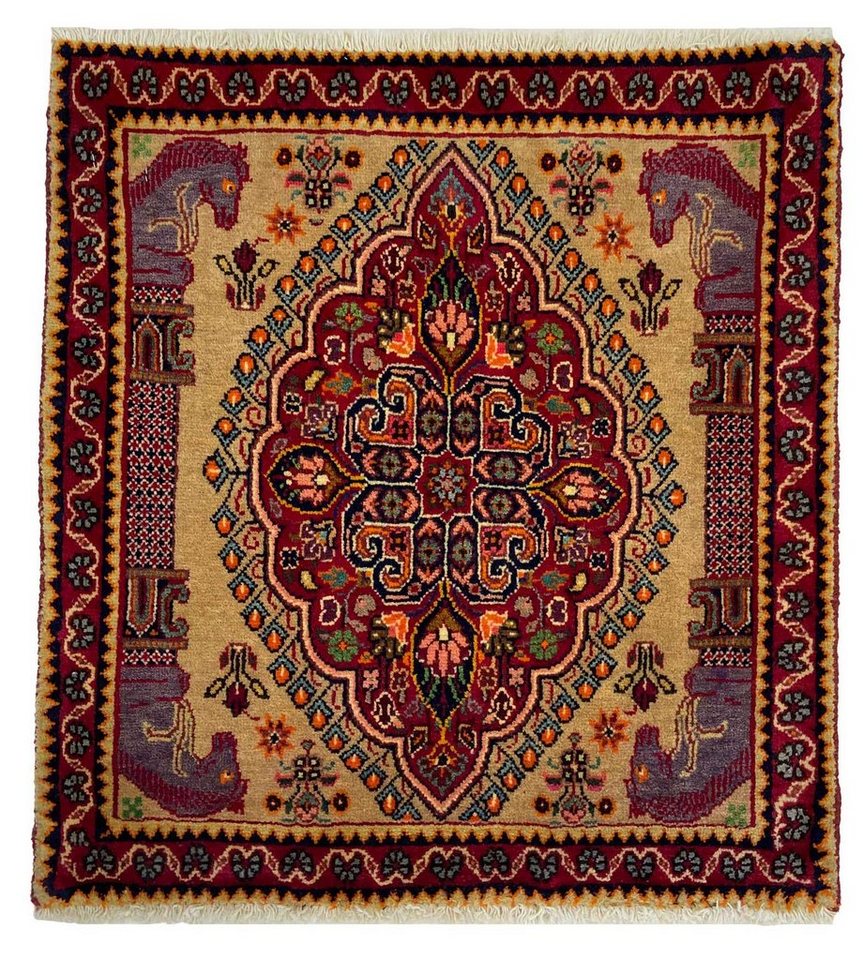 Orientteppich Perserteppich Ghashghai 65 x 60 cm, Borento, rechteckig, Handgeknüpft von Borento