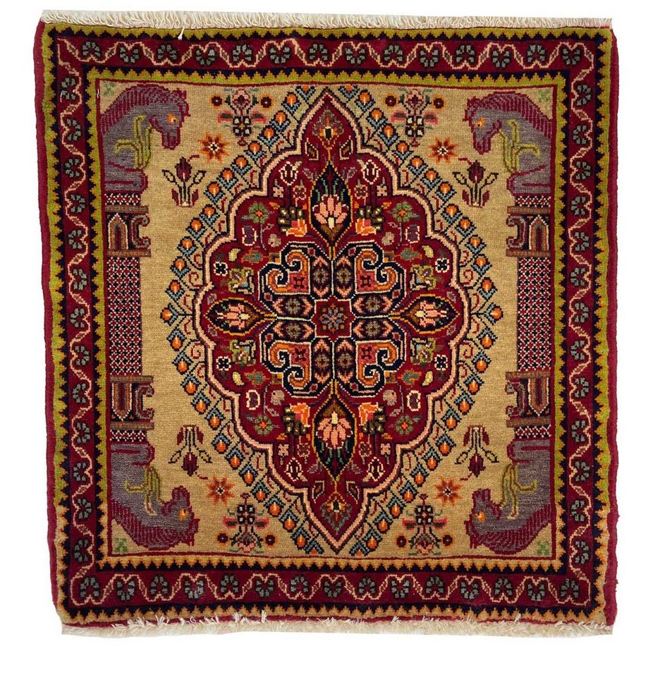 Orientteppich Perserteppich Ghashghai 65 x 62 cm, Borento, rechteckig, Handgeknüpft von Borento