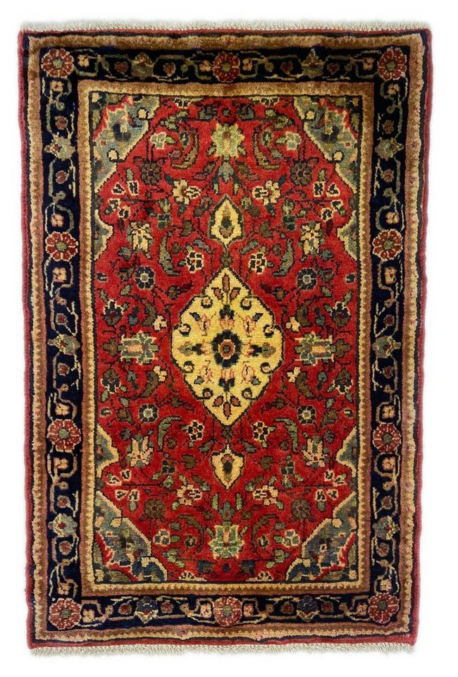 Orientteppich Perserteppich Hamadan 100 x 66 cm, Borento, rechteckig, Handgeknüpft von Borento