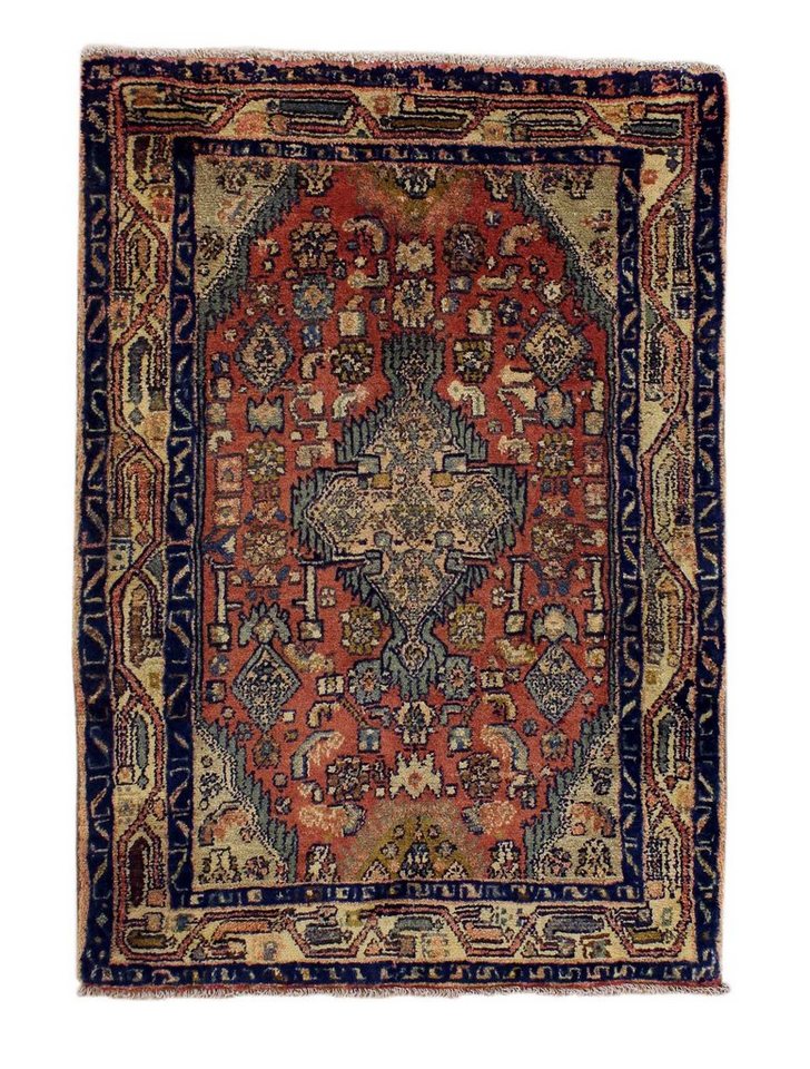 Orientteppich Perserteppich Hamadan 116 x 81 cm, Borento, rechteckig, Höhe: 10 mm, Handgeknüpft von Borento