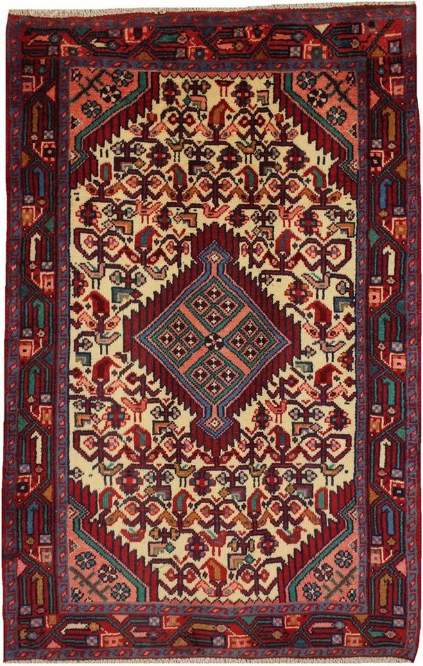 Orientteppich Perserteppich Hamadan 122 x 80 cm, Borento, rechteckig, Handgeknüpft von Borento