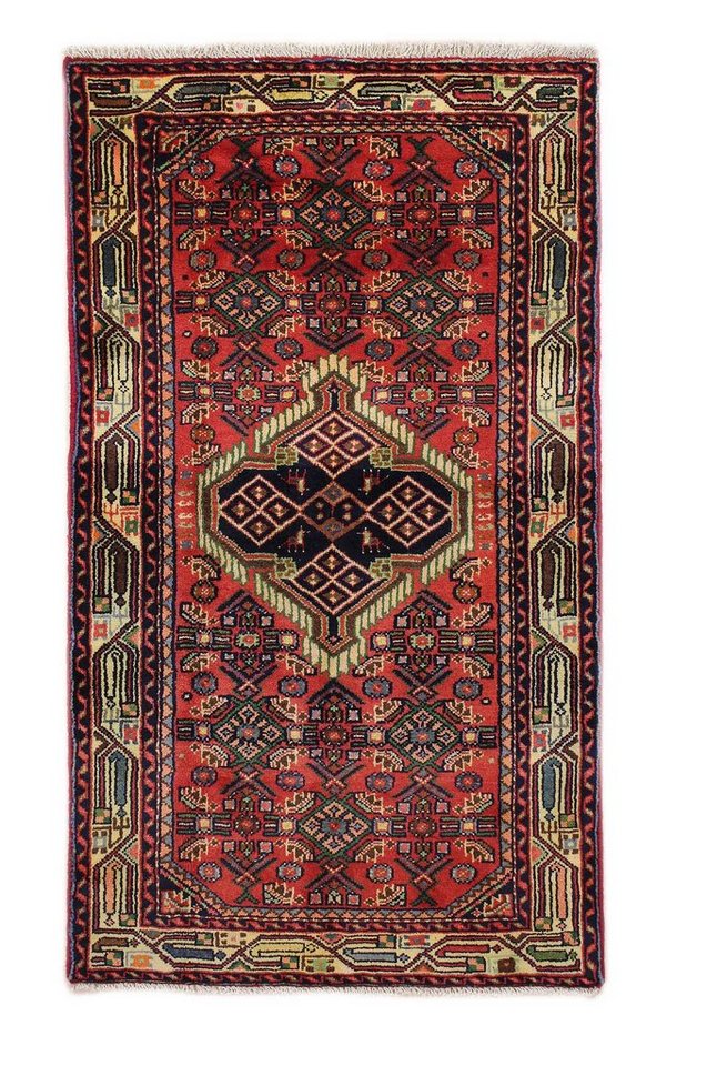 Orientteppich Perserteppich Hamadan 136 x 80 cm, Borento, rechteckig, Höhe: 10 mm, Handgeknüpft von Borento