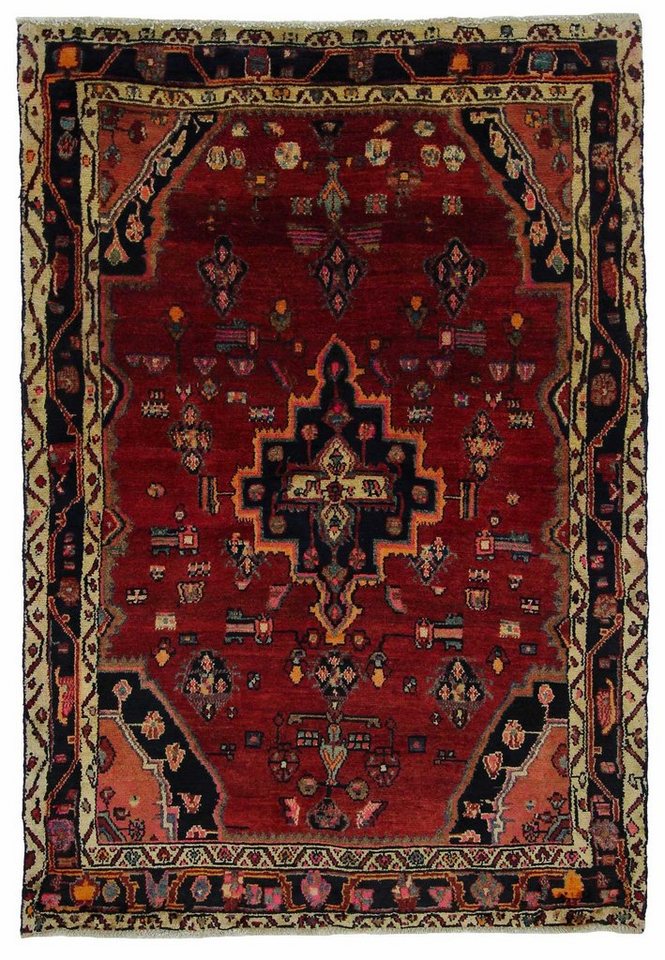 Orientteppich Perserteppich Hamadan 194 x 135 cm, Borento, rechteckig, Handgeknüpft von Borento